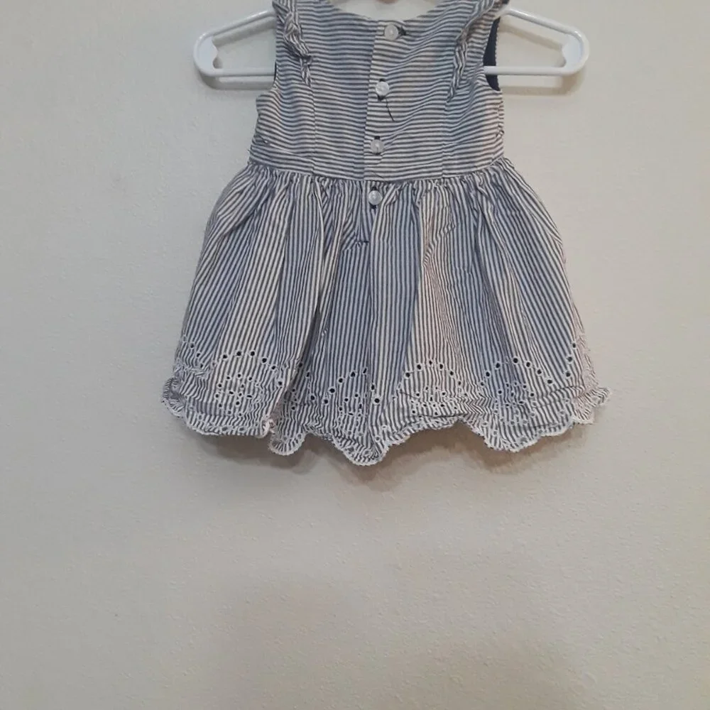Carter's Navy and White Striped Casual Dress